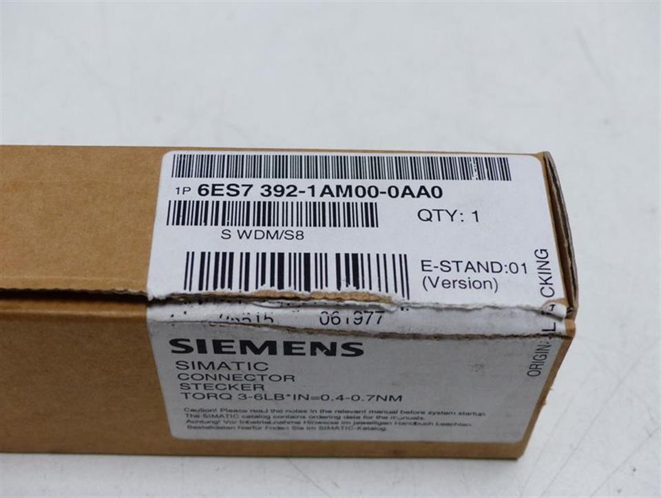 Siemens Simatic Connector 6ES7 392-1AM00-0AA0 6ES7392-1AM00-0AA0 UNUSED