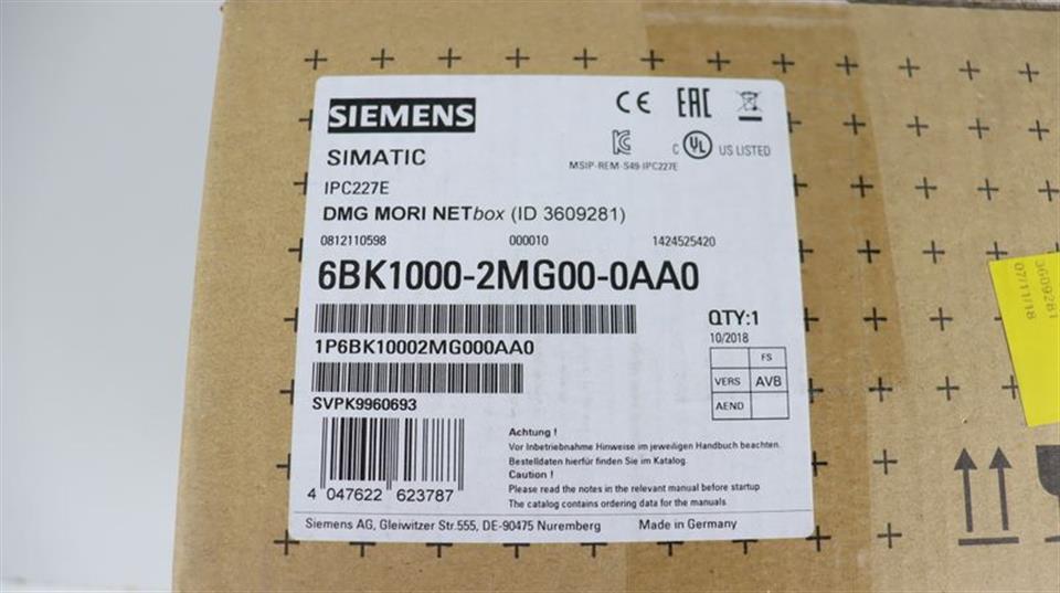 Siemens Simatic IPC227E DMG Mori 6BK1000-2MG00-0AA0 UNUSED & OVP & VERSIEGELT