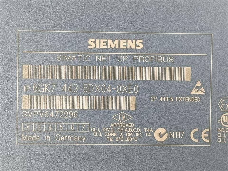 Siemens Simatic Net CP Profibus 6GK7 443-5DX04-0XE0 E-St.02 TESTED & TOP ZUSTAND