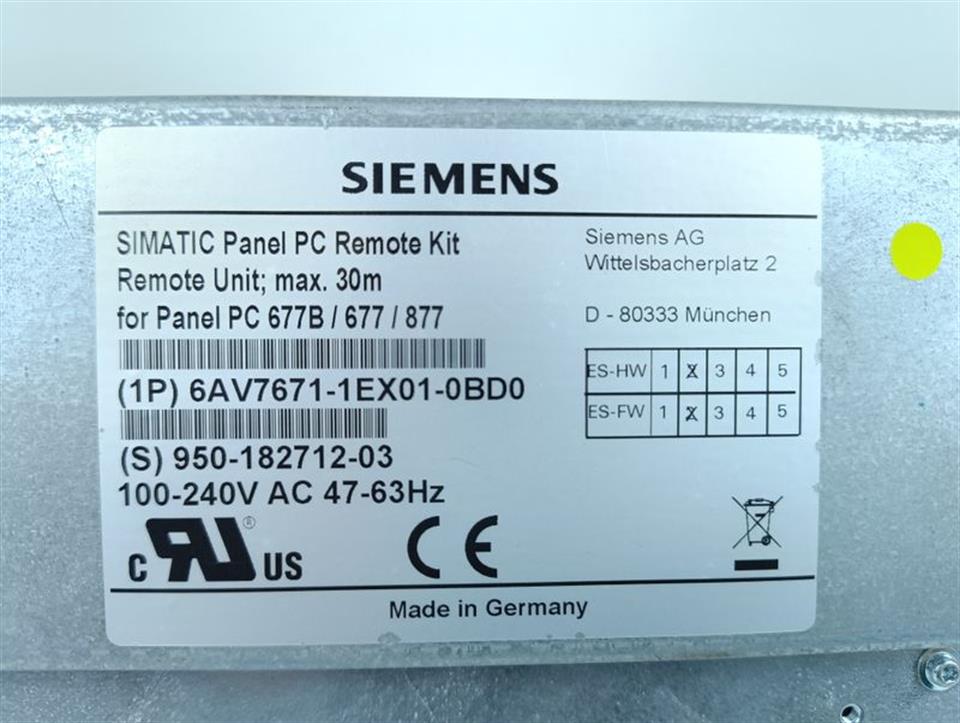 Siemens Simatic Panel (1P) 6AV7671-1EX01-0BD0 TOP ZUSTAND