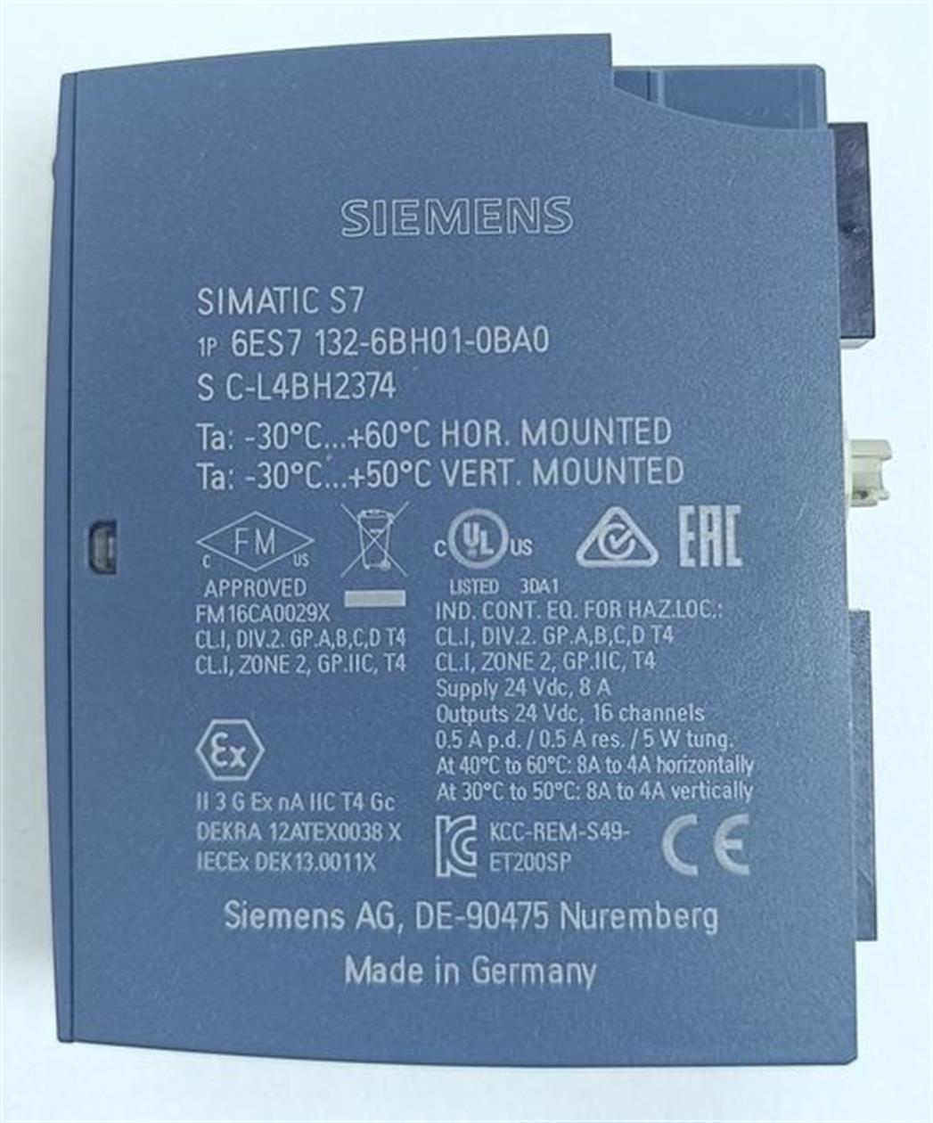 Siemens SIMATIC S7 6ES7 132-6BH01-0BA0 Modul DQ ST 16x24VDC/0,5A TOP ZUSTAND