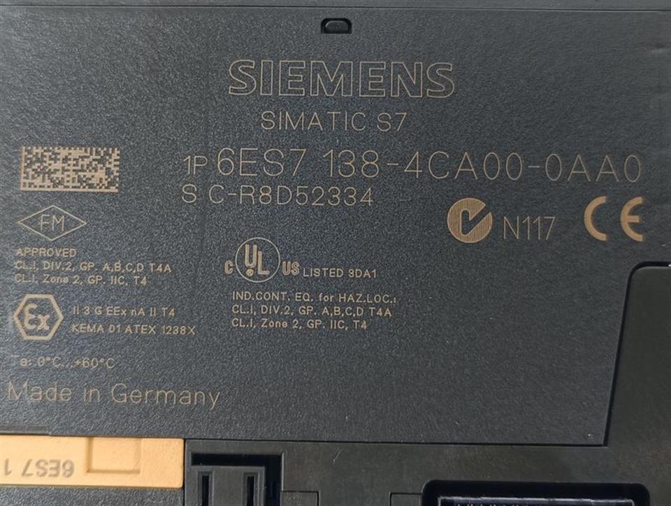 Siemens Simatic S7 6ES7 138-4CA00-0AA0 + 6ES7 193-4CC30-0AA0 TOP ZUSTAND