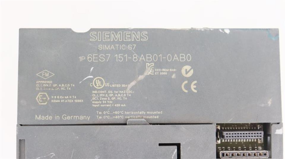 Siemens Simatic S7 6ES7 151-8AB01-0AB0 Abdeckung ist gebrochen Cover is broken