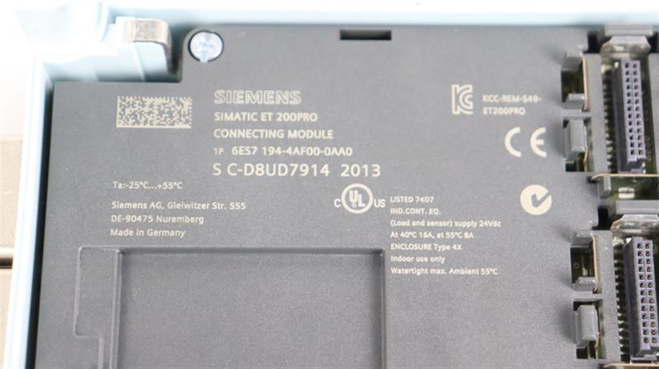 Siemens Simatic S7 6ES7 194-4FA00-0AA0 E-STAND: 03 with connector TOP ZUSTAND