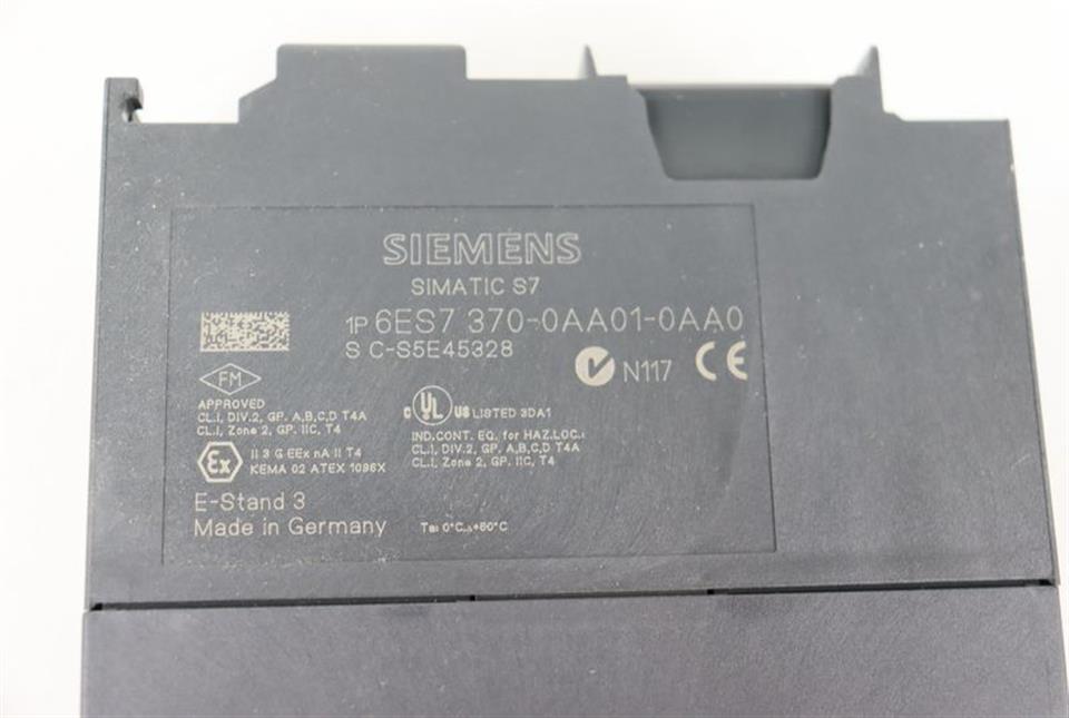 Siemens Simatic S7 6ES7 370-0AA01-0AA0 6ES7370-0AA01-0AA0 E-St.03 UNUSED OVP