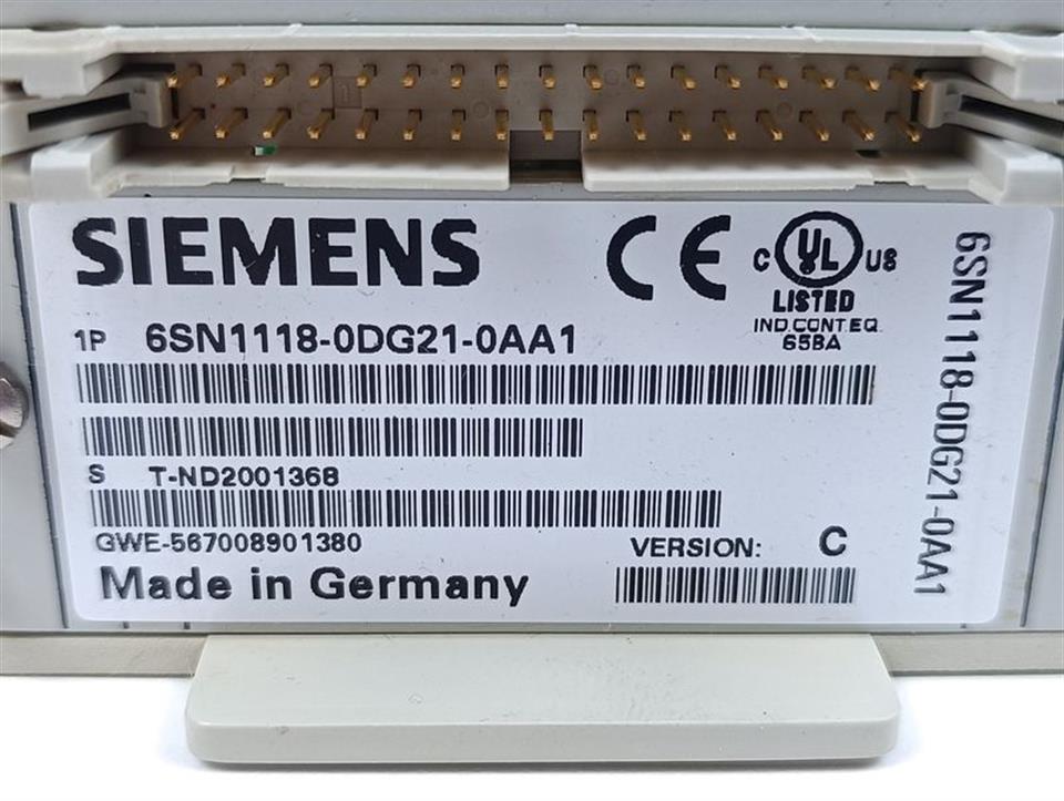 Siemens Simodrive 6SN1118-0DG21-0AA1 Vers.C TESTED & NEUWERTIG & OVP