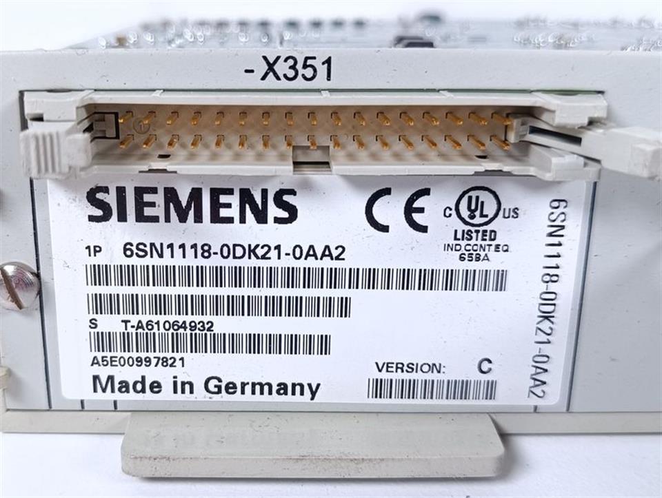 Siemens Simodrive 6SN1118-0DK21-0AA2 Version C TESTED & TOP ZUSTAND