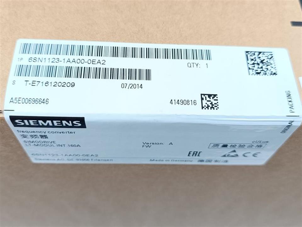 Siemens Simodrive 6SN1123-1AA00-0EA2 Vers: A LT-Modul 160A UNUSED & OVP & SEALED