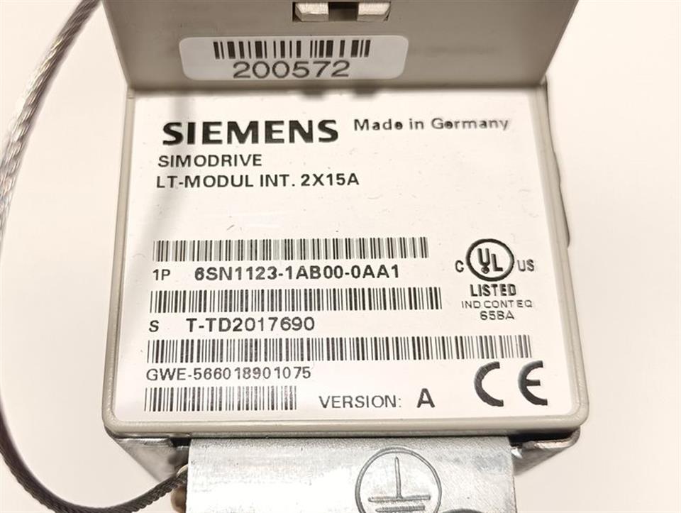 Siemens Simodrive 6SN1123-1AB00-0AA1 LT-Modul Int. 2x15A Ver. A TESTED NEUWERTIG