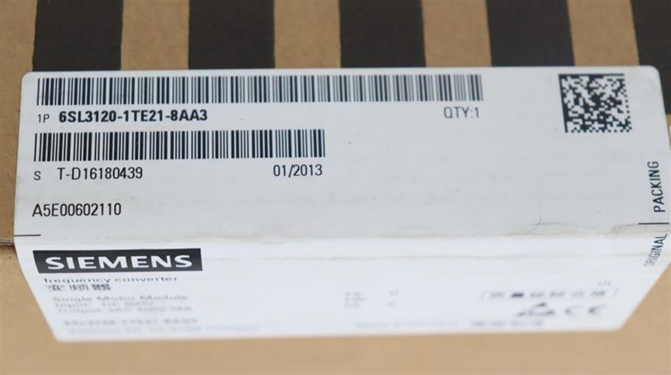 Siemens Sinamics 6SL3120-1TE21-8AA3 18A FS: D UNUSED & OVP & VERSIEGELT