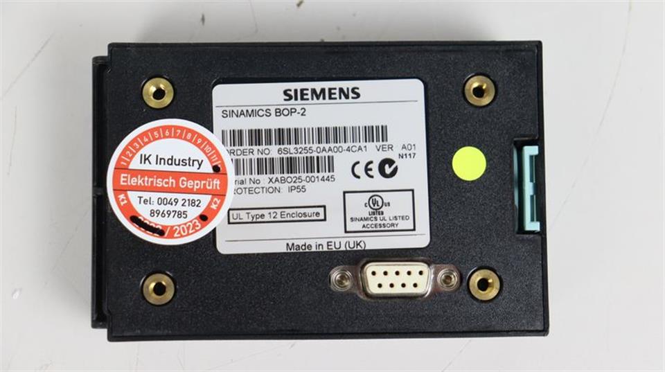 Siemens Sinamics Keypad BOP-2 6SL3255-0AA00-4CA1 TESTED & TOP ZUSTAND