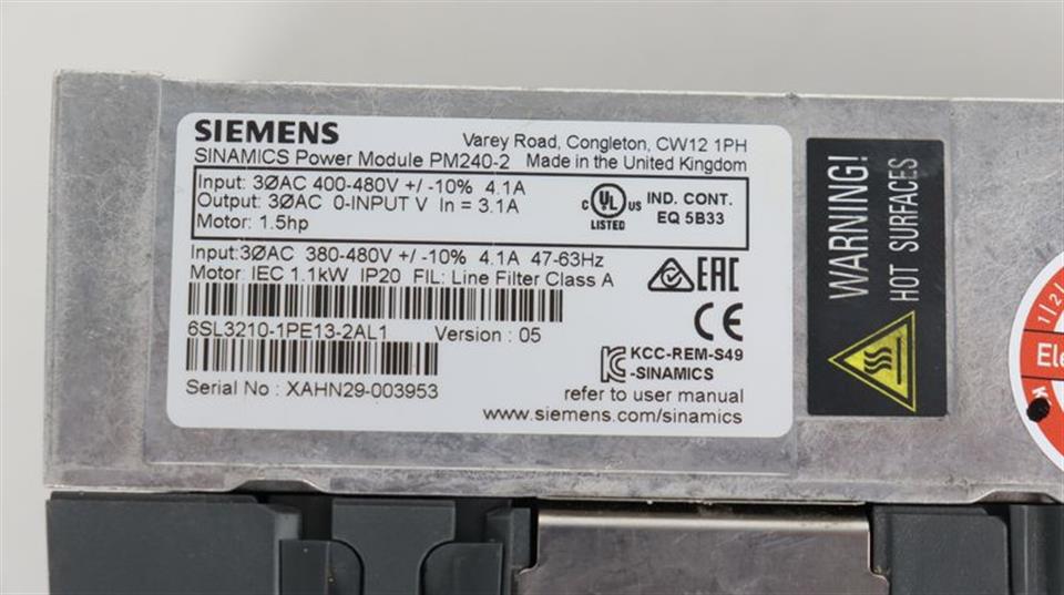 Siemens SINAMICS Module PM240-2 6SL3210-1PE13-2AL1 TESTED TOP ZUSTAND