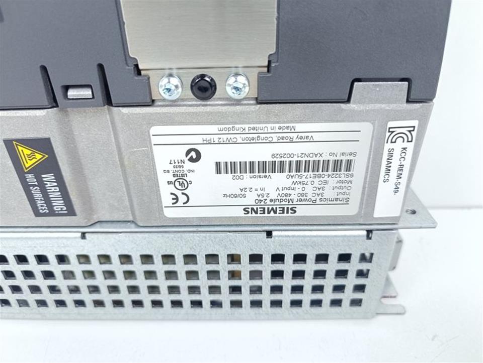 Siemens Sinamics POWER MODULE 240 6SL3224-0BE17-5UA0 TESTED & TOP ZUSTAND