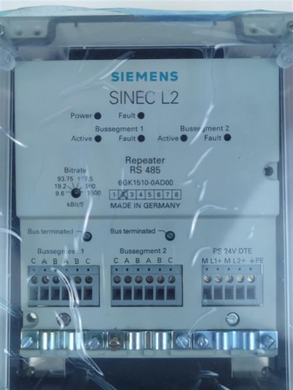 Siemens SINEC L2 Repeater RS 485 6GK1510-0AD00 E-Stand: 02 UNUSED & OVP