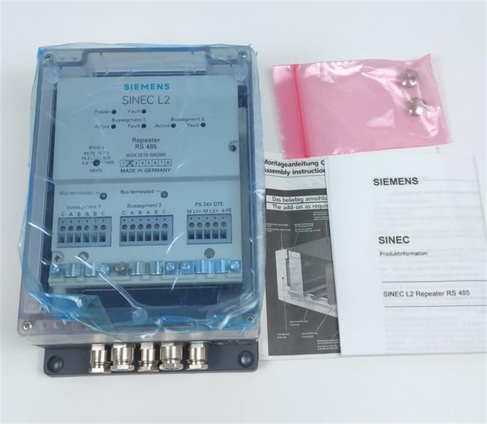 Siemens SINEC L2 Repeater RS 485 6GK1510-0AD00 E-Stand: 02 UNUSED & OVP