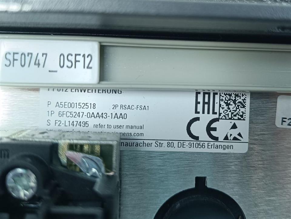 Siemens Sinumerik 6FC5247-0AA43-1AA0 PP012 ERWEITERUNG TOP ZUSTAND
