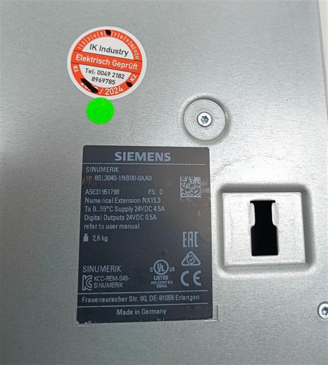SIEMENS Sinumerik 6SL3040-1NB00-0AA0 NX15.3 FS: D TESTED & NEW