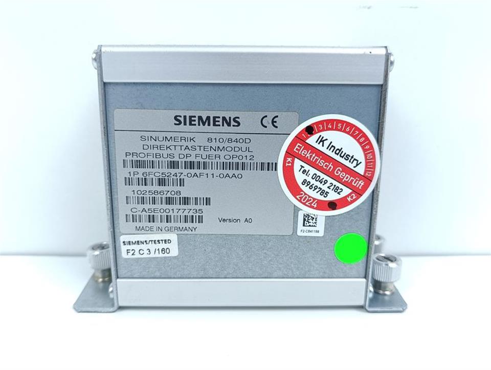 Siemens Sinumerik 810/840D 6FC5247-0AF11-0AA0 Version A0 TESTED & NEUWERTIG