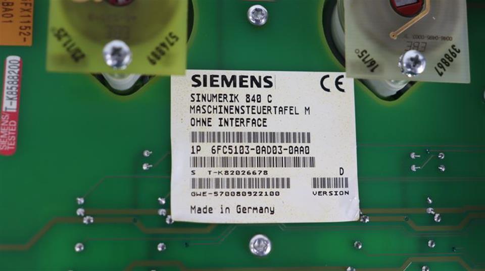 Siemens Sinumerik 840 C Steuertafel M 6FC5103-0AD03-0AA0 Version D TOP ZUSTAND