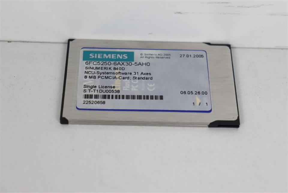 Siemens Sinumerik 840D NCU Systemsoftware 31Axes 6FC5250-6AX30-5AH0 NEUWERTIG