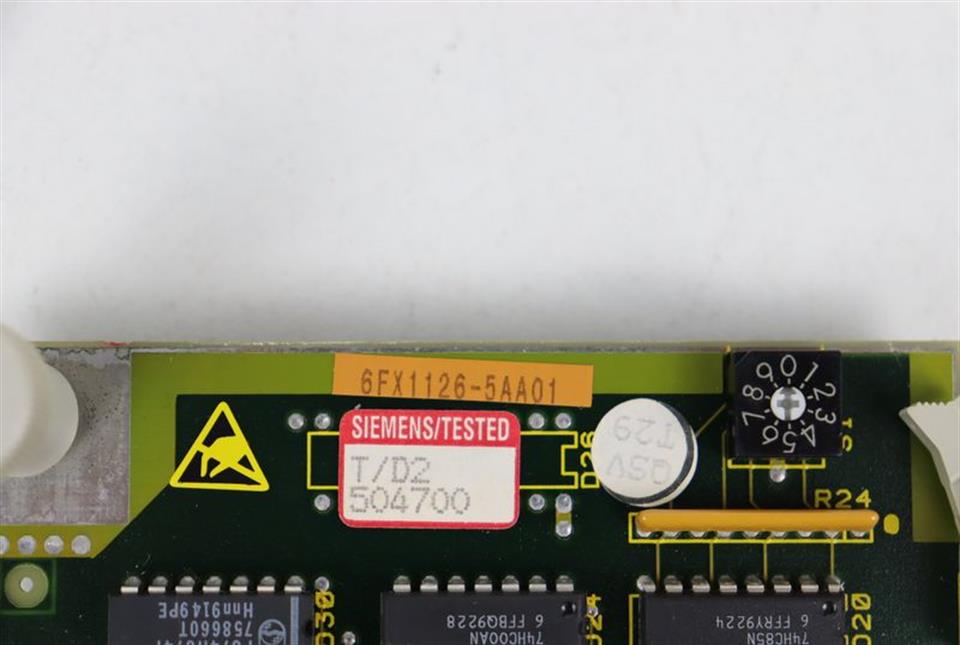 SIEMENS SINUMERIK ANSCHALTUNGSMODUL 6FX1126-5AA01 E-STAND:C TOP ZUSTAND