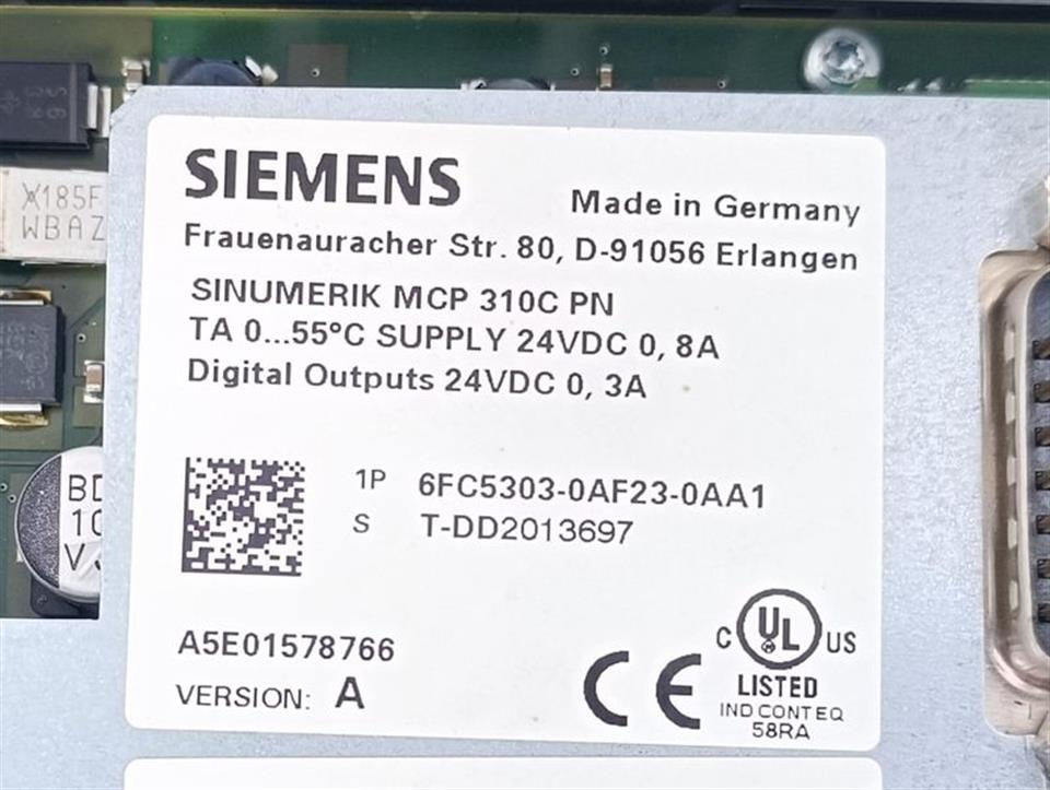 Siemens SINUMERIK MCP 310C PN 6FC5303-0AF23-0AA1 Vers.: A  TESTED & TOP ZUSTAND