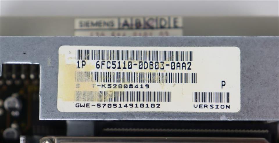 Siemens Sinumerik MMC CPU 6FC5110-0DB03-0AA2 6FC5 110-0DB03-0AA2 Ver. P