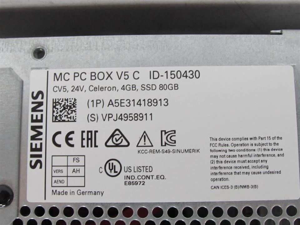 Siemens Sinumerik PCU 50.5-C 1.86GHz 6FC5210-0DF52-3AA0 Ver.02 NEUWERTIG