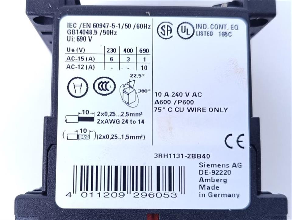 Siemens Sirius 3RH1131-2BB40 + 3RH1911-2FA22 + 3RT1916-1EH00 TOP ZUSTAND