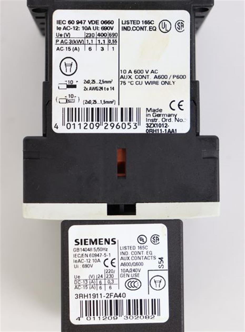 Siemens SIRIUS 3RH1131-2BB40 + 3RH1911-2FA40 + MURR26502 TOP ZUSTAND