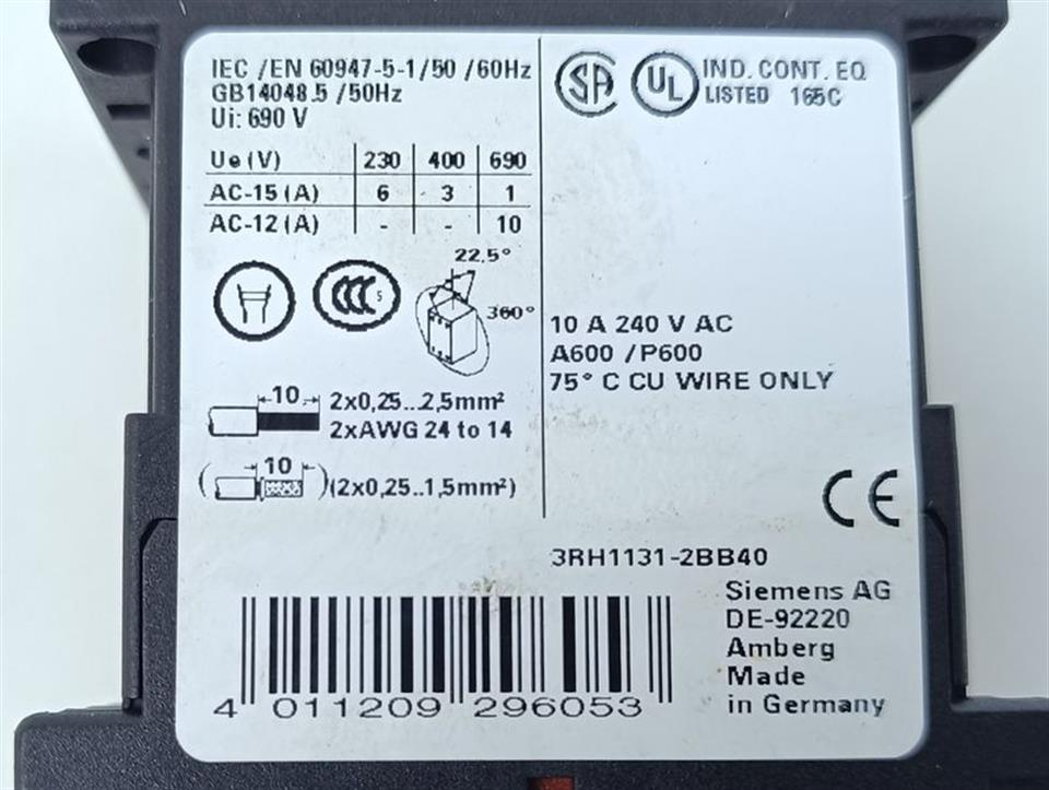 Siemens Sirius 3RH1131-2BB40 + 3RH1911-2FA40 TOP ZUSTAND