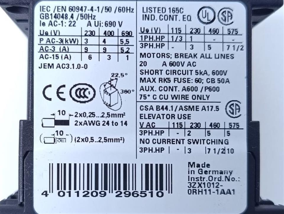 Siemens SIRIUS 3RT1016-2BB42 + 3RT1916-1EH00 TOP ZUSTAND