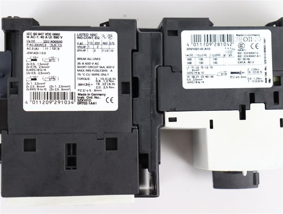 Siemens SIRIUS 3RT1024-3B..0 + 3RV1021-0EA10 + MURR 26528 + MURR 236082