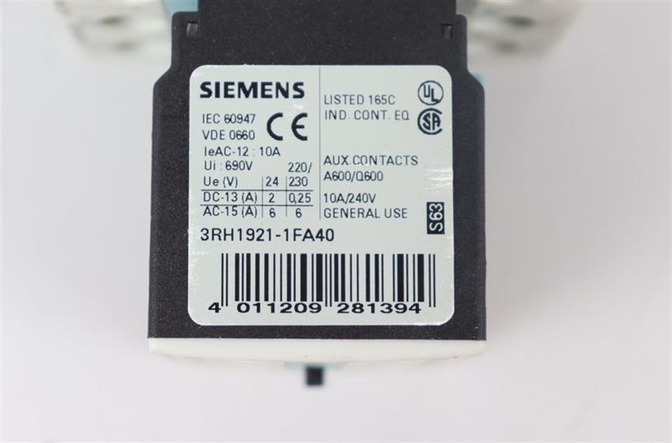 Siemens SIRIUS 3RT1025-1B..0 + 3RT1926-1BB00 + 3RH1921-1FA40 TOP ZUSTAND