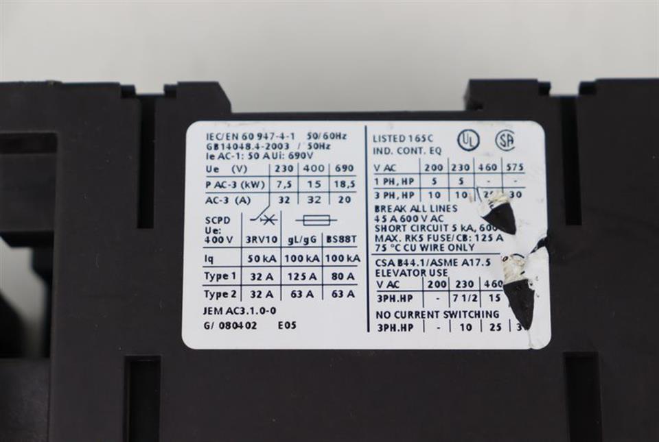 Siemens Sirius 3RT1034-1B..0 + 3RB2036-1UD0