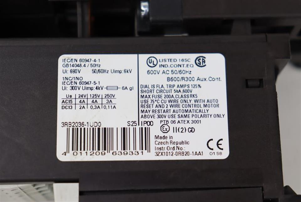 Siemens Sirius 3RT1034-1B..0 + 3RB2036-1UD0