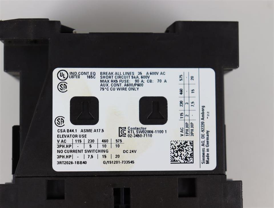 Siemens SIRIUS 3RT2026-1BB40 50/60Hz TOP ZUSTAND