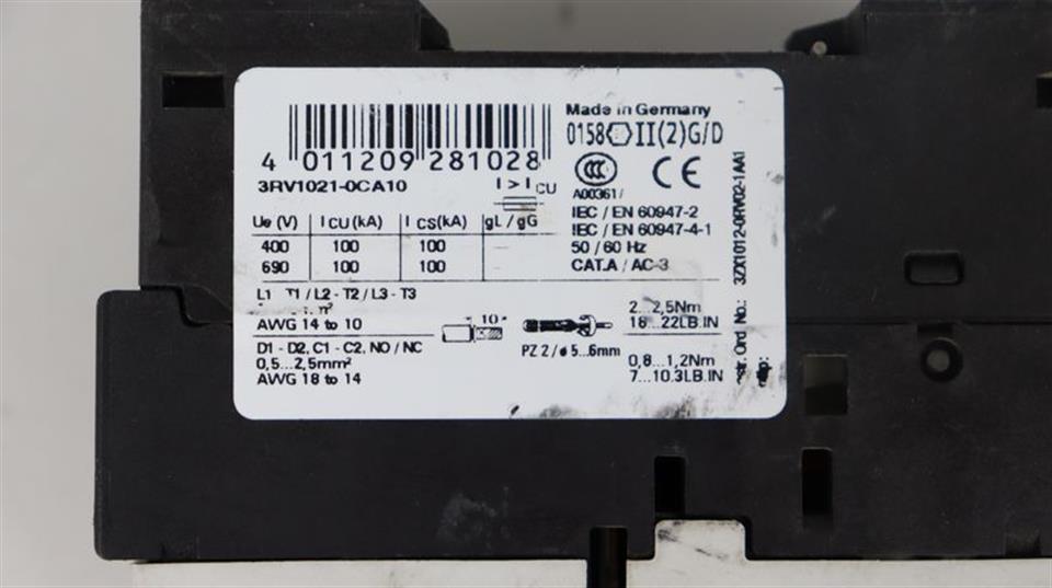 Siemens SIRIUS 3RV1021-0CA10 TOP ZUSTAND
