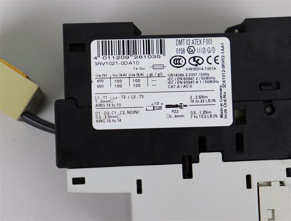 Siemens SIRIUS 3RV1021-0DA10 + LÜTZE 706167 TOP ZUSTAND
