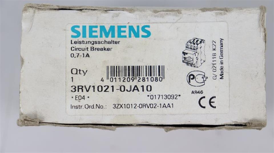 Siemens SIRIUS 3RV1021-0JA10 UNUSED & OVP