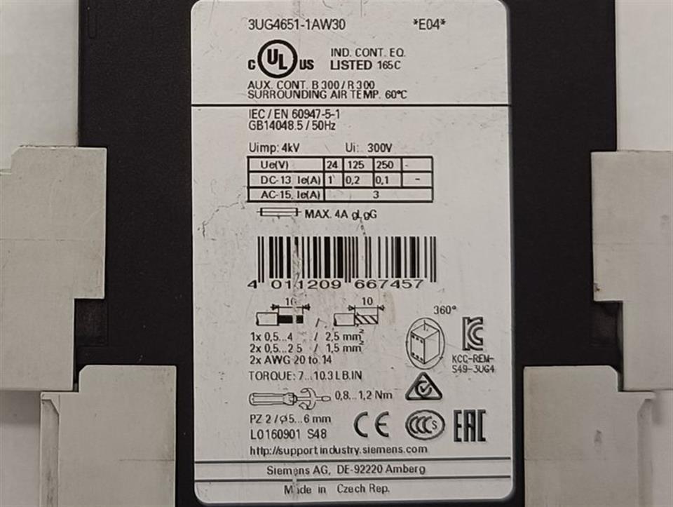 Siemens Sirius 3UG4651-1AW30 Leistungsschalter TESTED & TOP ZUSTAND