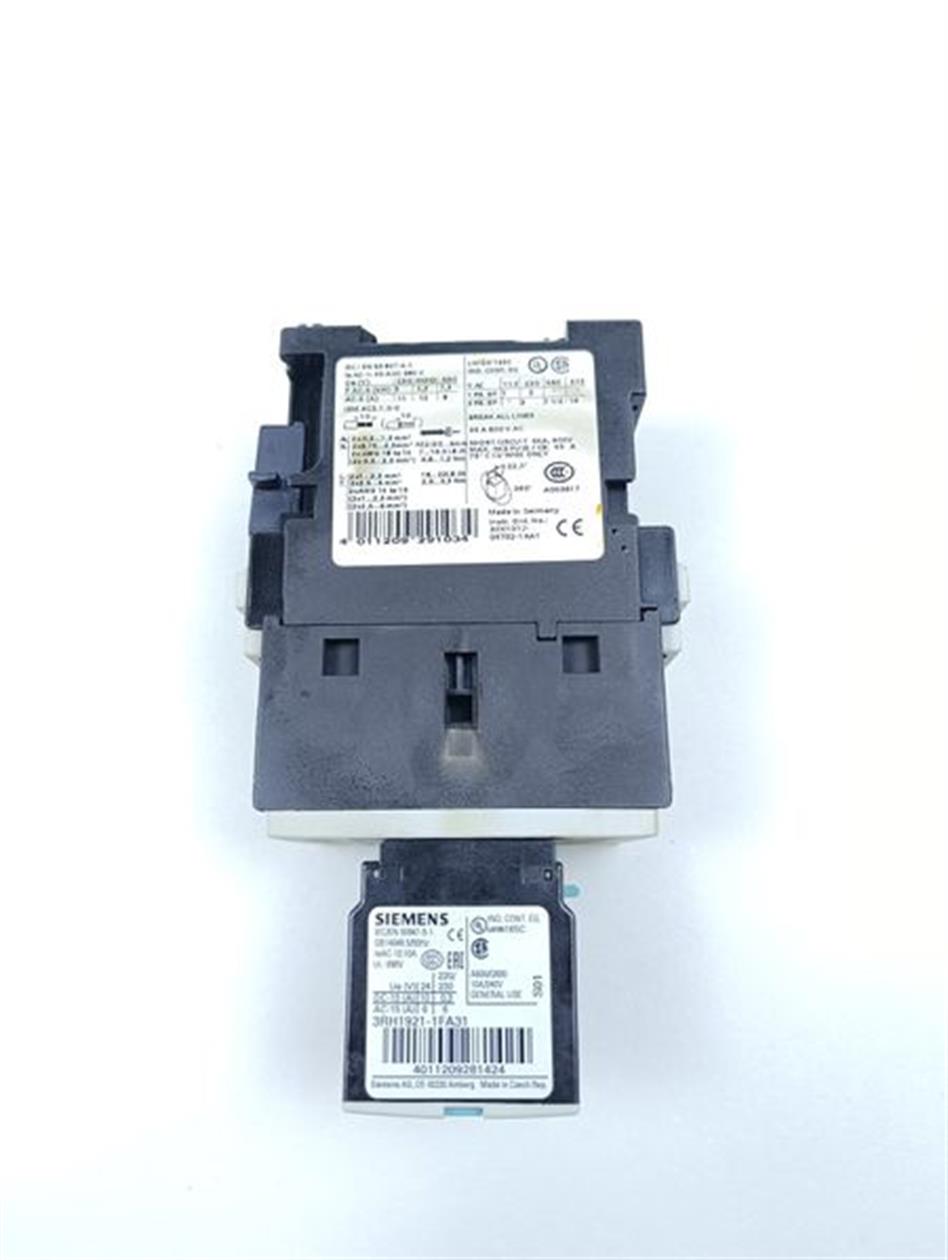 Siemens SIRIUS Leistungsschalter 3RT1024-1B..0 + 3RH1921-1FA31