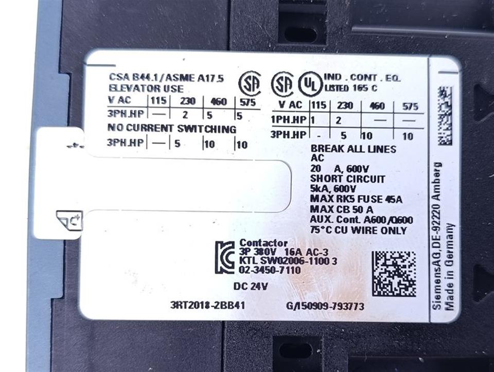 Siemens Sirius Leistungsschütz 3RT2018-2BB41 TOP ZUSTAND