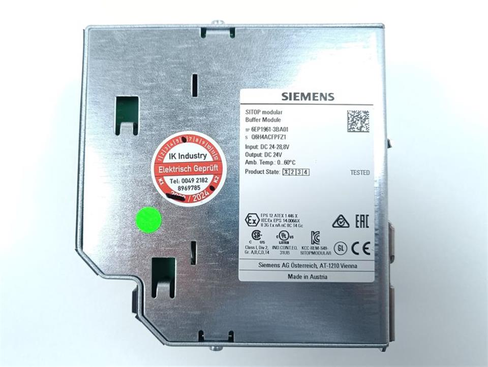 Siemens SITOP modular 6EP1961-3BA01 Buffer Module FS: 1 TESTED & NEUWERTIG