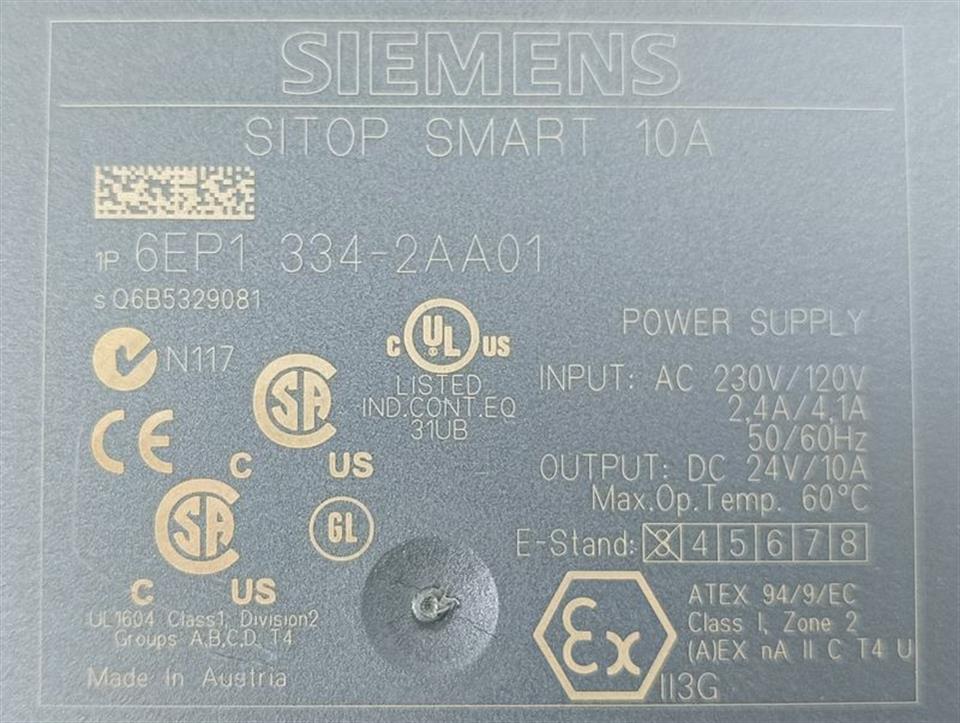 Siemens Sitop smart 10A 6EP1 334-2AA01 E-Stand 03 TESTED & TOP ZUSTAND