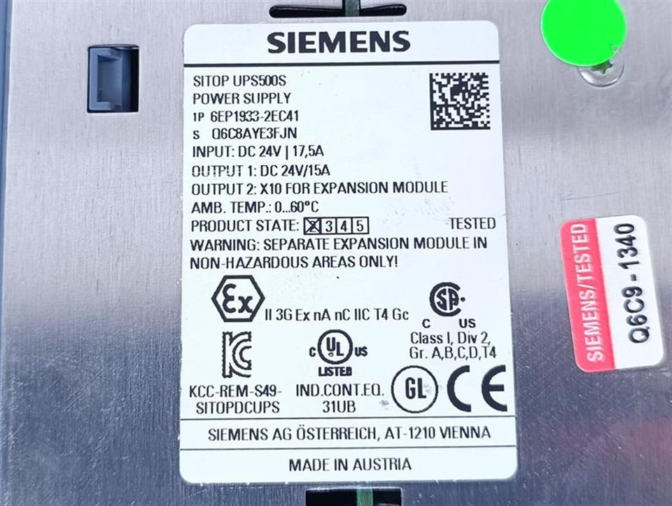 Siemens SITOP UPS500S 6EP1933-2EC41 E-St.: 02 NEUWERTIG