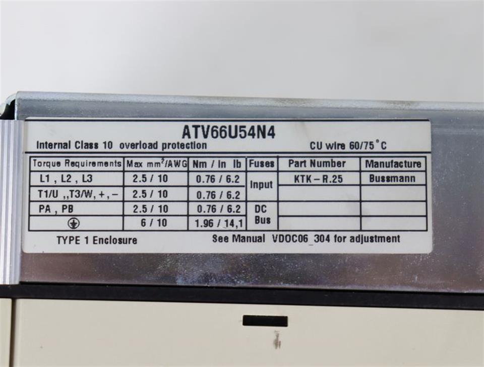 Telemecanique Altivar ATV66U54N4 TESTED & TOP ZUSTAND