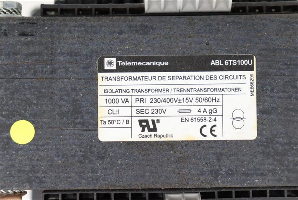 Telemecanique Trafo ABL 6TS 100U Transformator 230/400 Sec 230V TOP ZUSTAND
