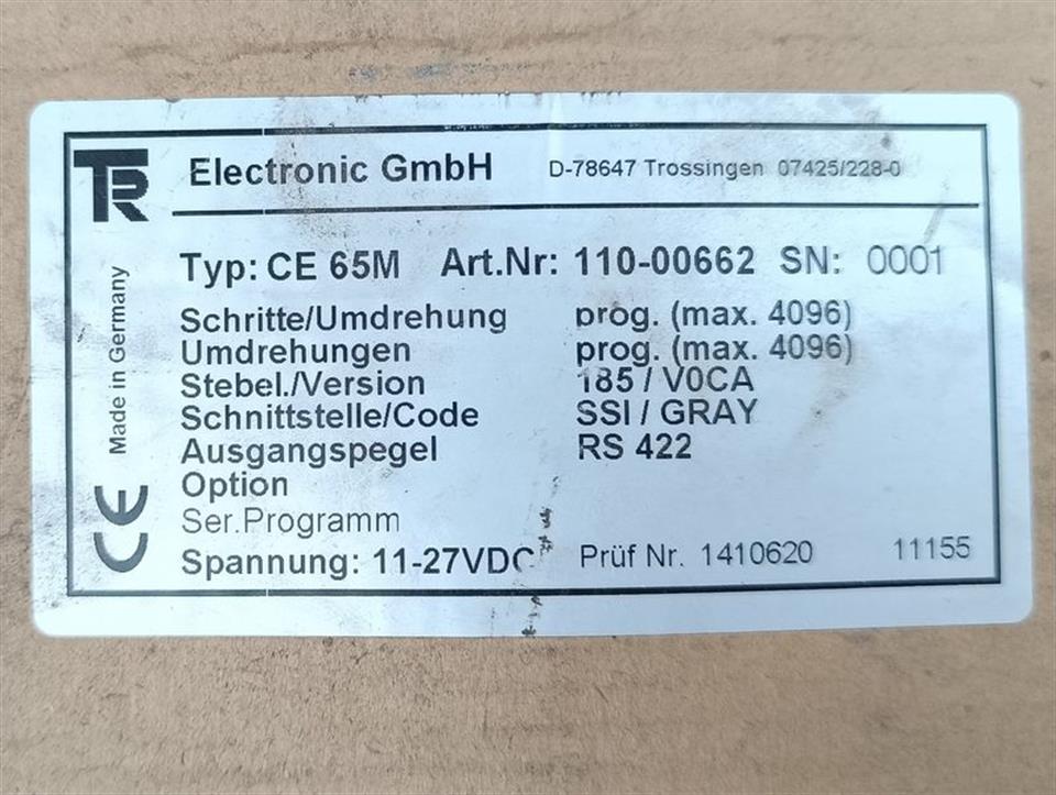 TR Electronic CE 65M Art.Nr. 110-00662 RS 422 UNUSED & OVP