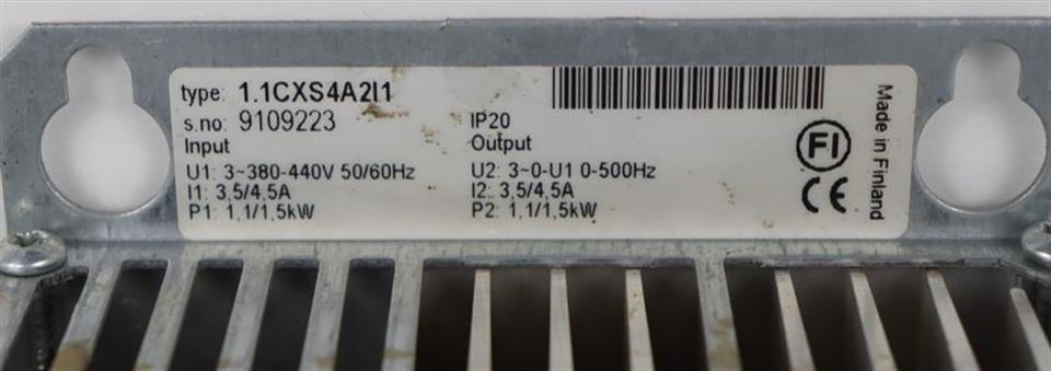 Vacon 1.1CXS4A2I1 400V 3,5/4,5A 1,1/1,5kW Frequenzumrichter TESTED